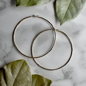 Carladonna Hammered Hoops