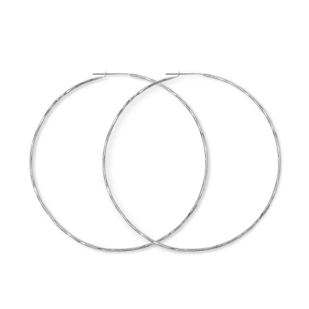 Carladonna Hammered Hoops