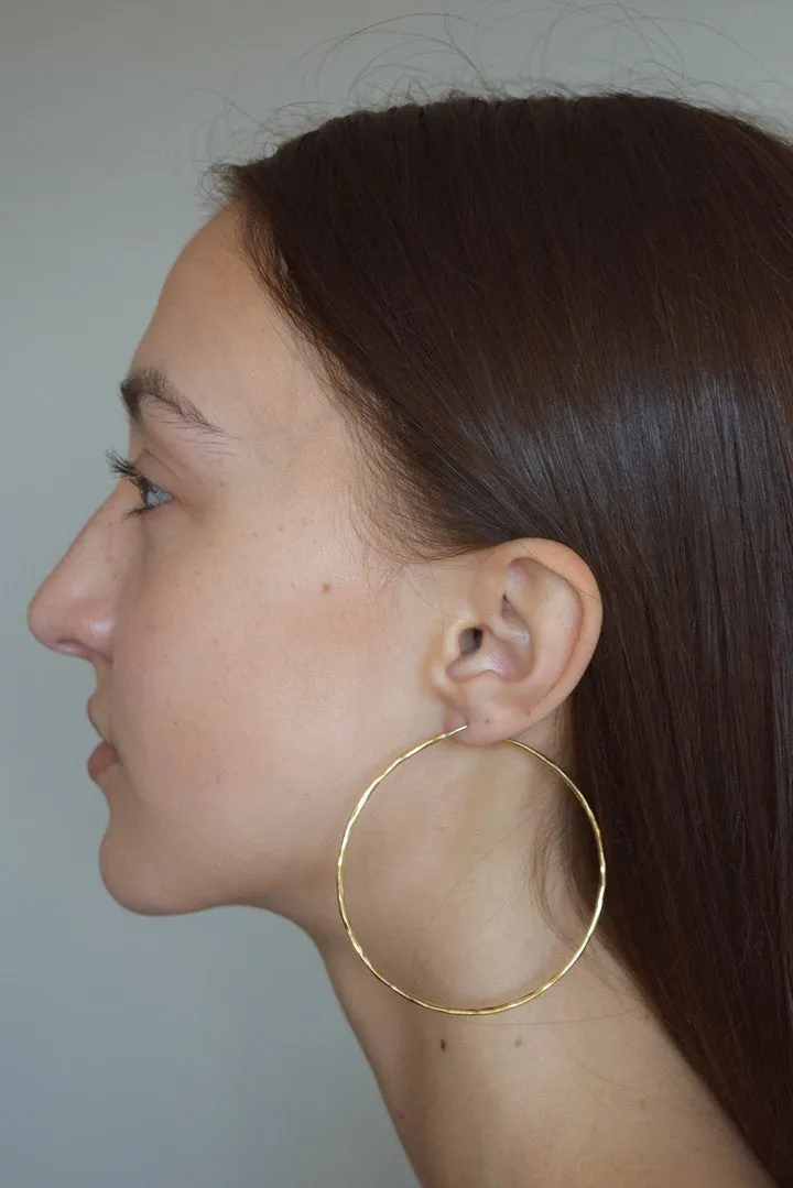 Carladonna Hammered Hoops