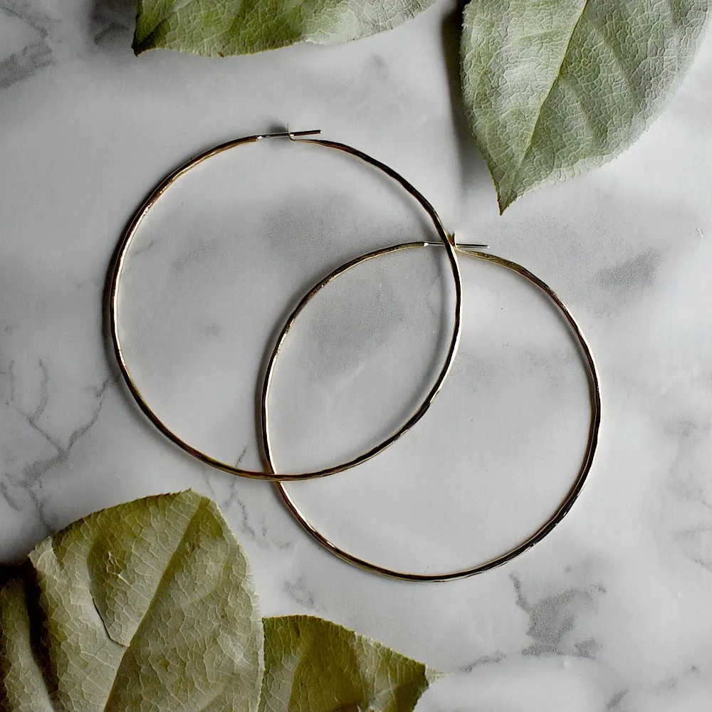 Carladonna Hammered Hoops