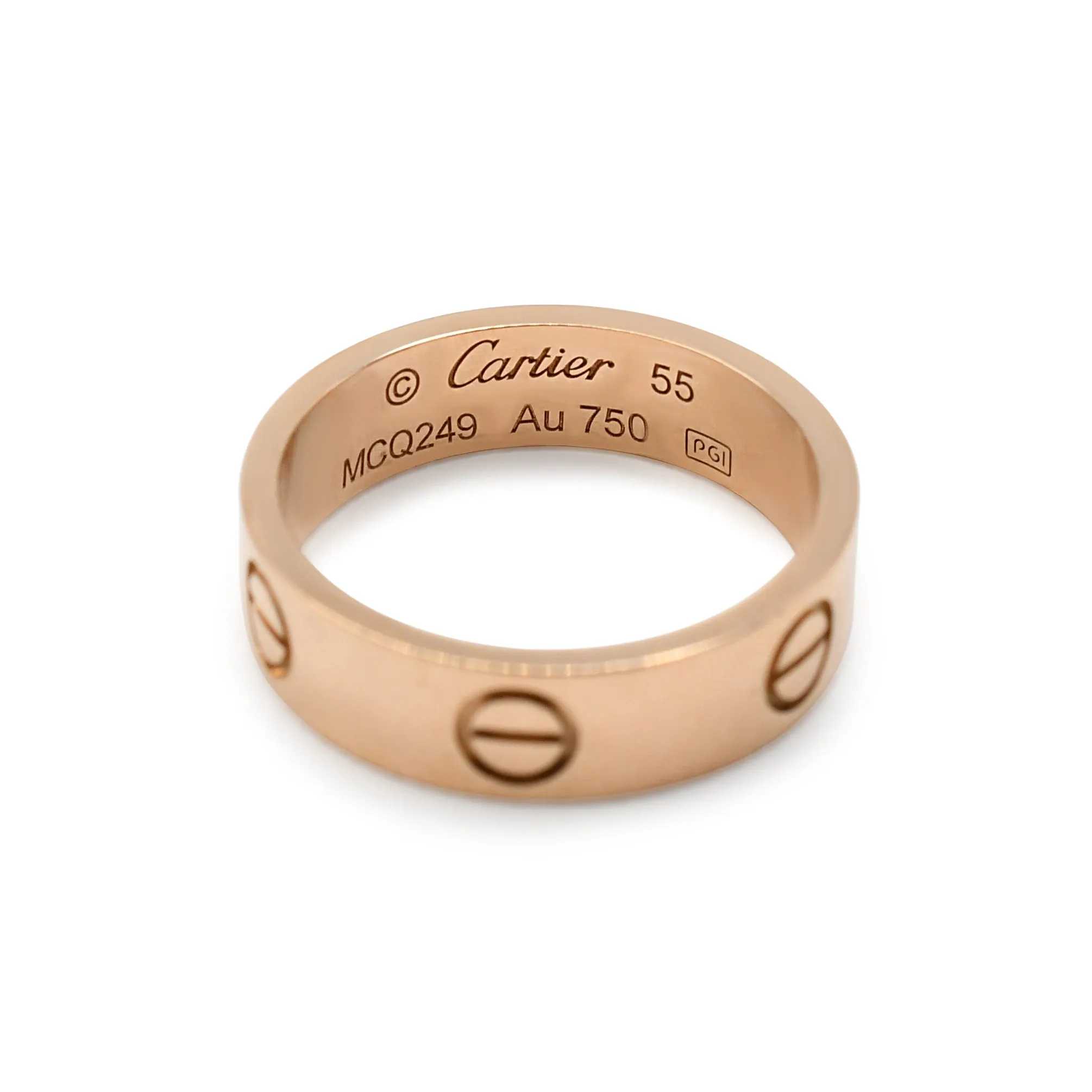 Cartier 5.5mm Love Ring Size 55 - 18ct Rose Gold