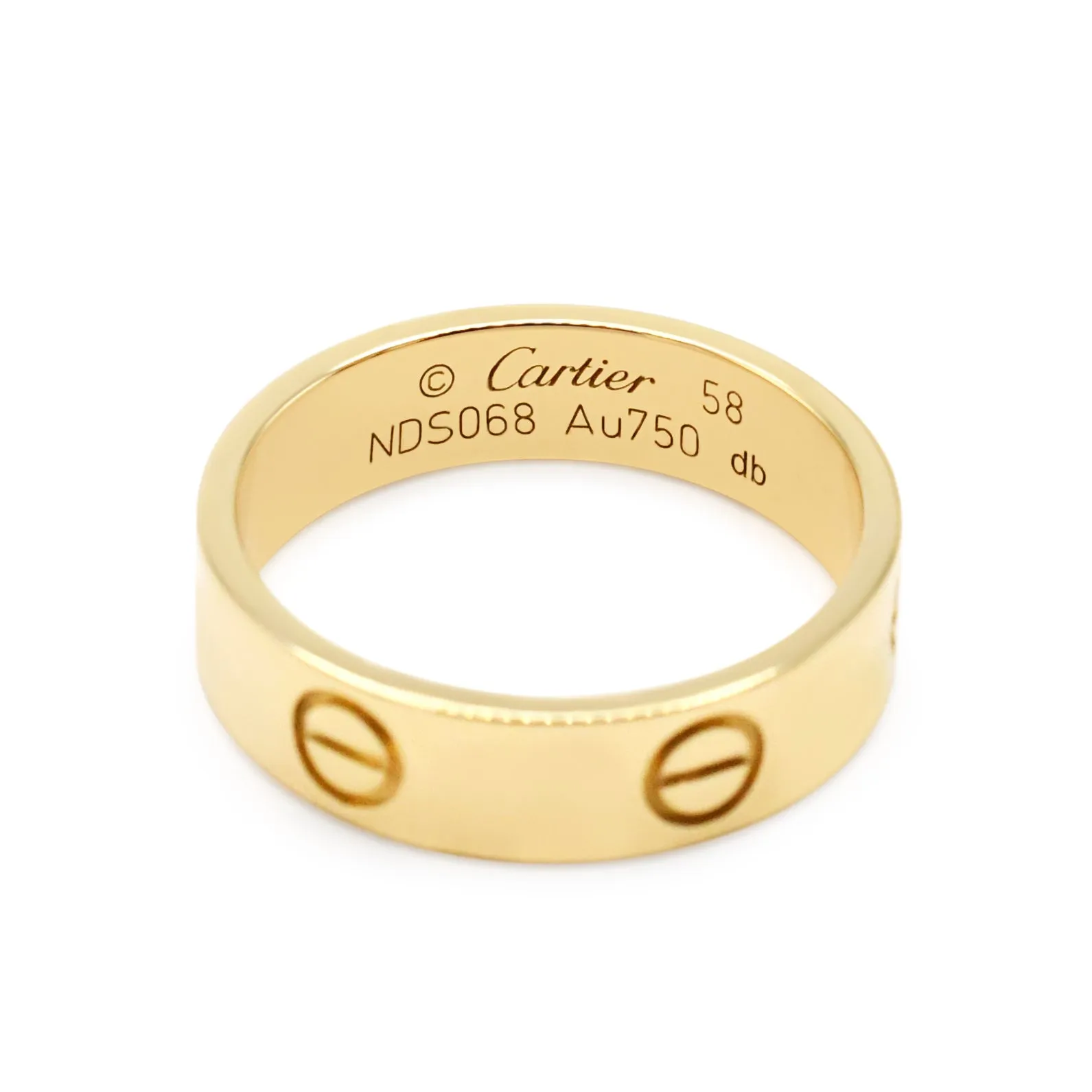 Cartier 5.5mm Love Ring Size 58 - 18ct Yellow Gold