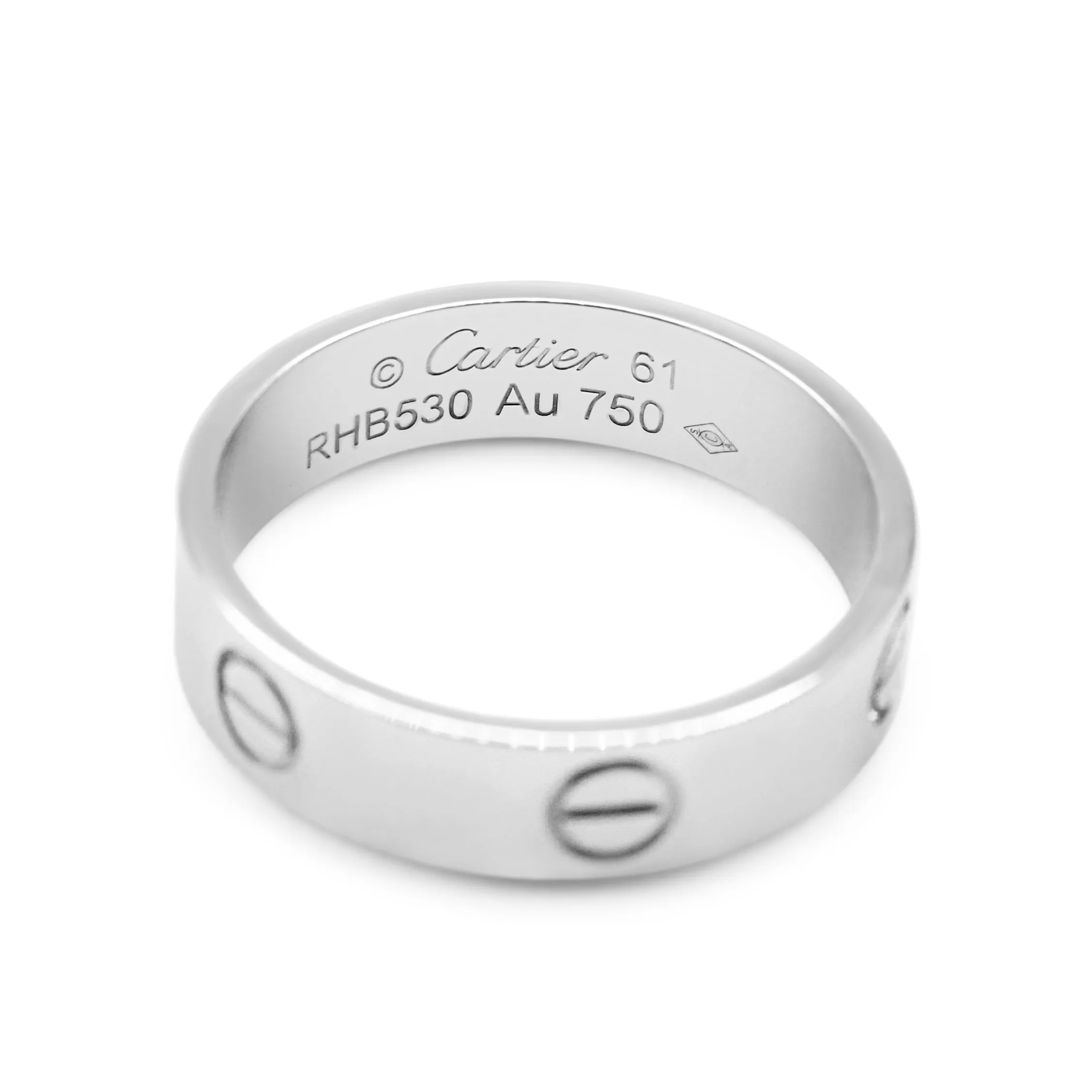 Cartier 5.5mm Love Ring Size 61 - 18ct White Gold