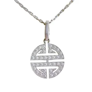 Cartier Charms De Cartier Diamond 18K White Gold Pendant Necklace