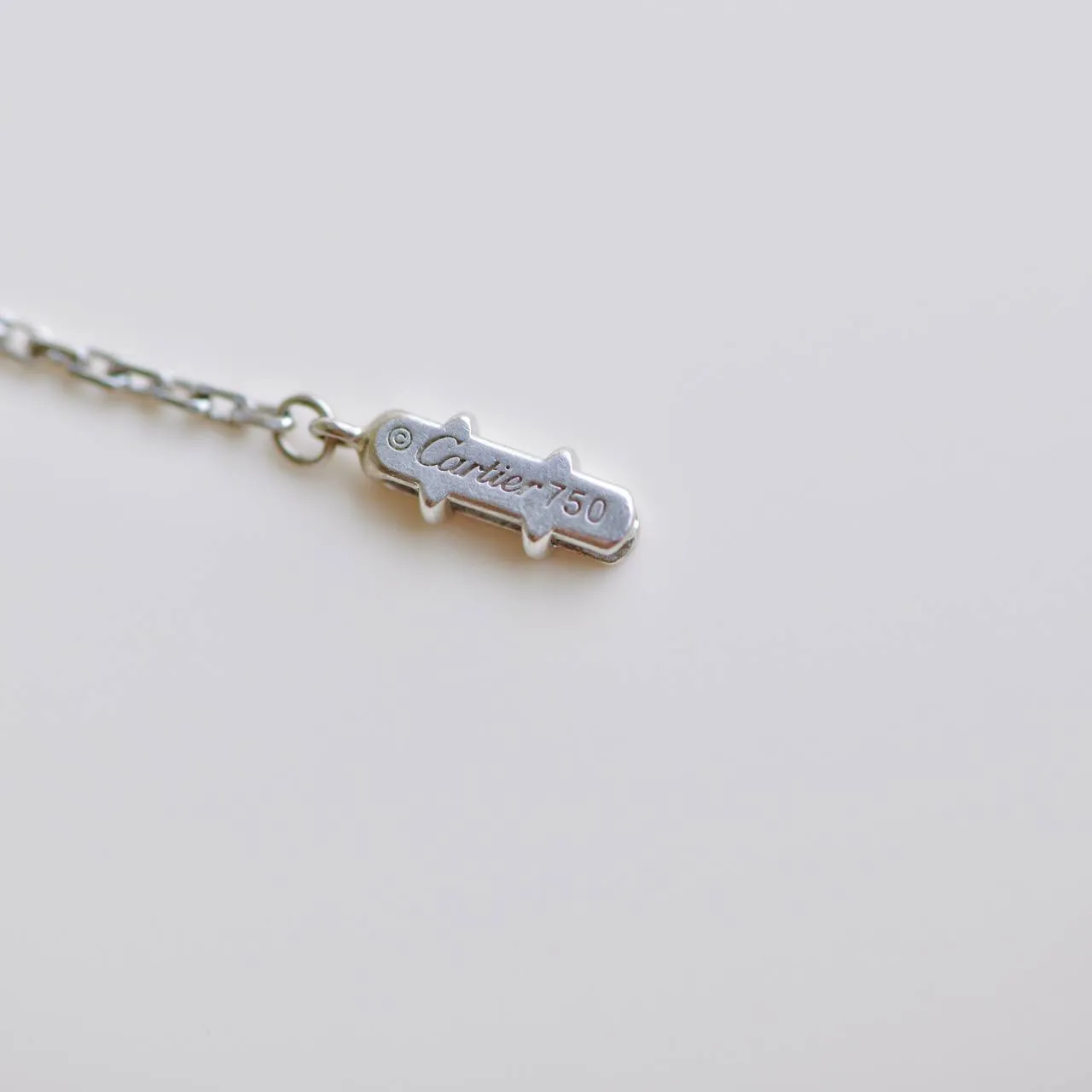 Cartier Charms De Cartier Diamond 18K White Gold Pendant Necklace