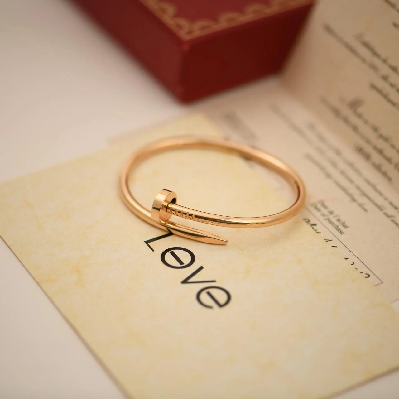 Cartier Juste un Clou 18K Rose Gold Bracelet Size 16