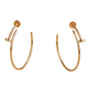 Cartier Juste un Clou 18K Rose Gold Hoop Large Model Earrings