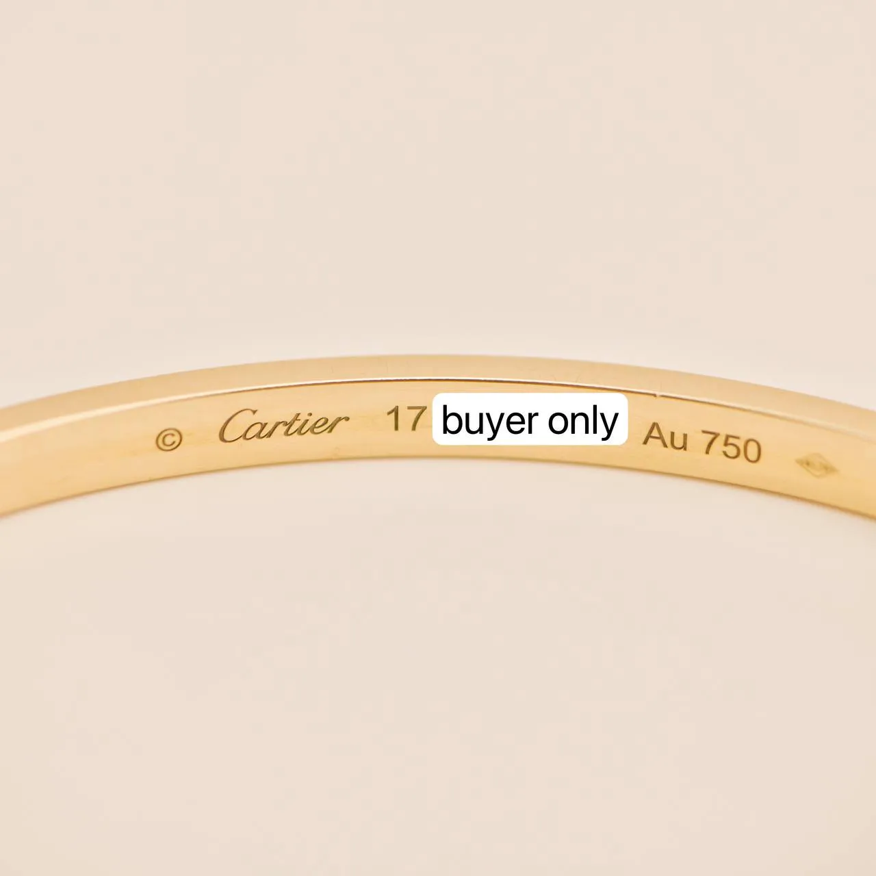 Cartier Love 10 Diamond 18K Rose Gold Small Model Bracelet Size 17