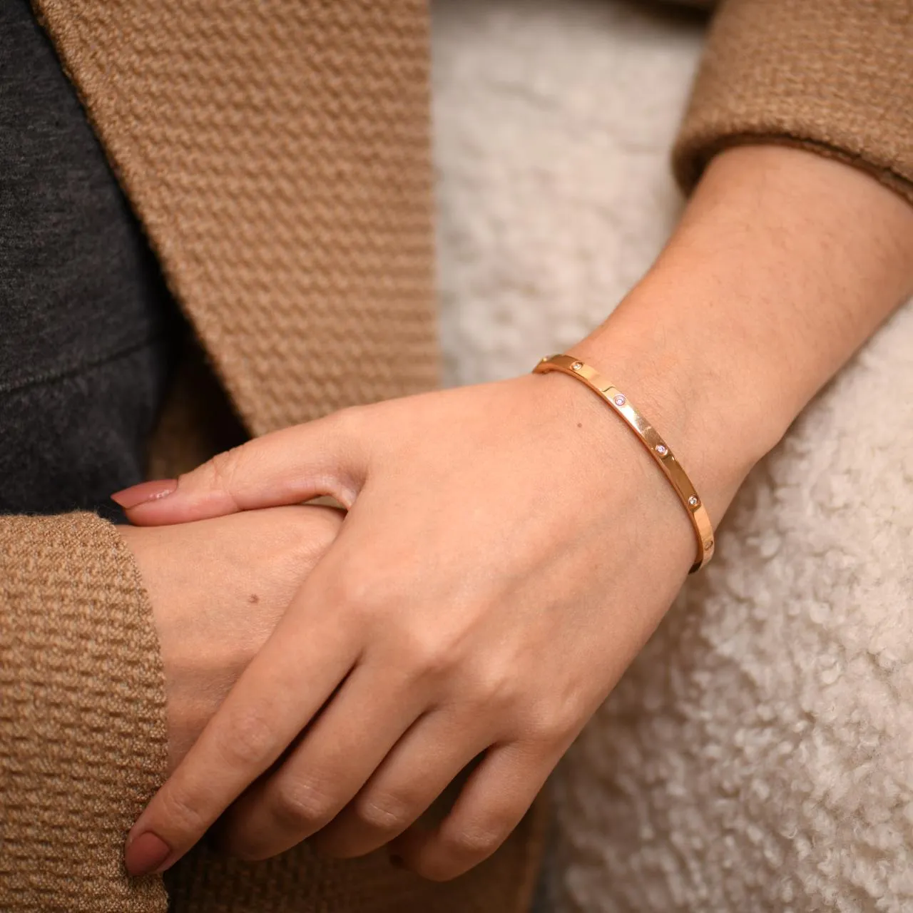 Cartier Love 10 Diamond 18K Rose Gold Small Model Bracelet Size 17