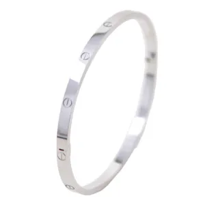 Cartier Love 18K White Gold Bracelet Small Model Size 16