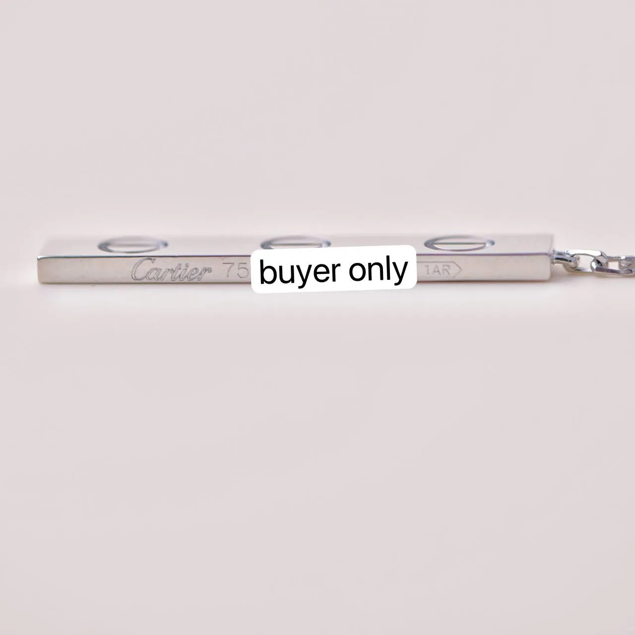 Cartier Love 18k White Gold Long Tassels Pendant Necklace