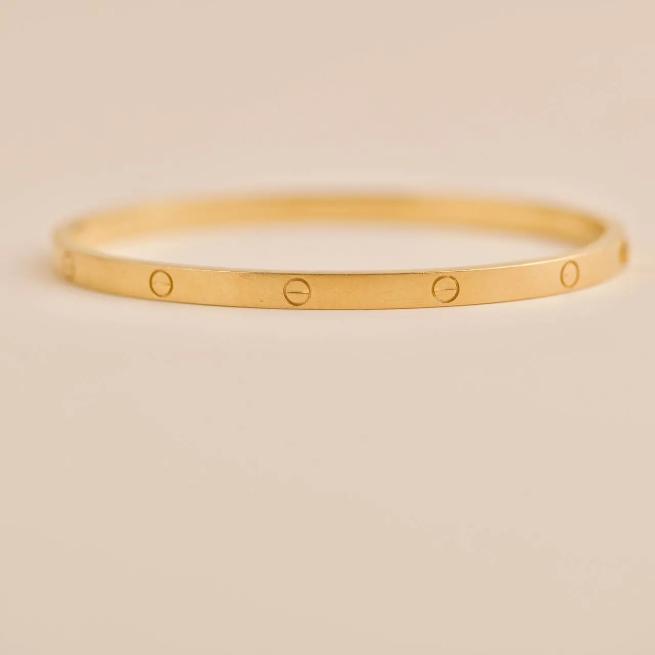 Cartier Love 18k Yellow Gold Small Model Bracelet Size 17
