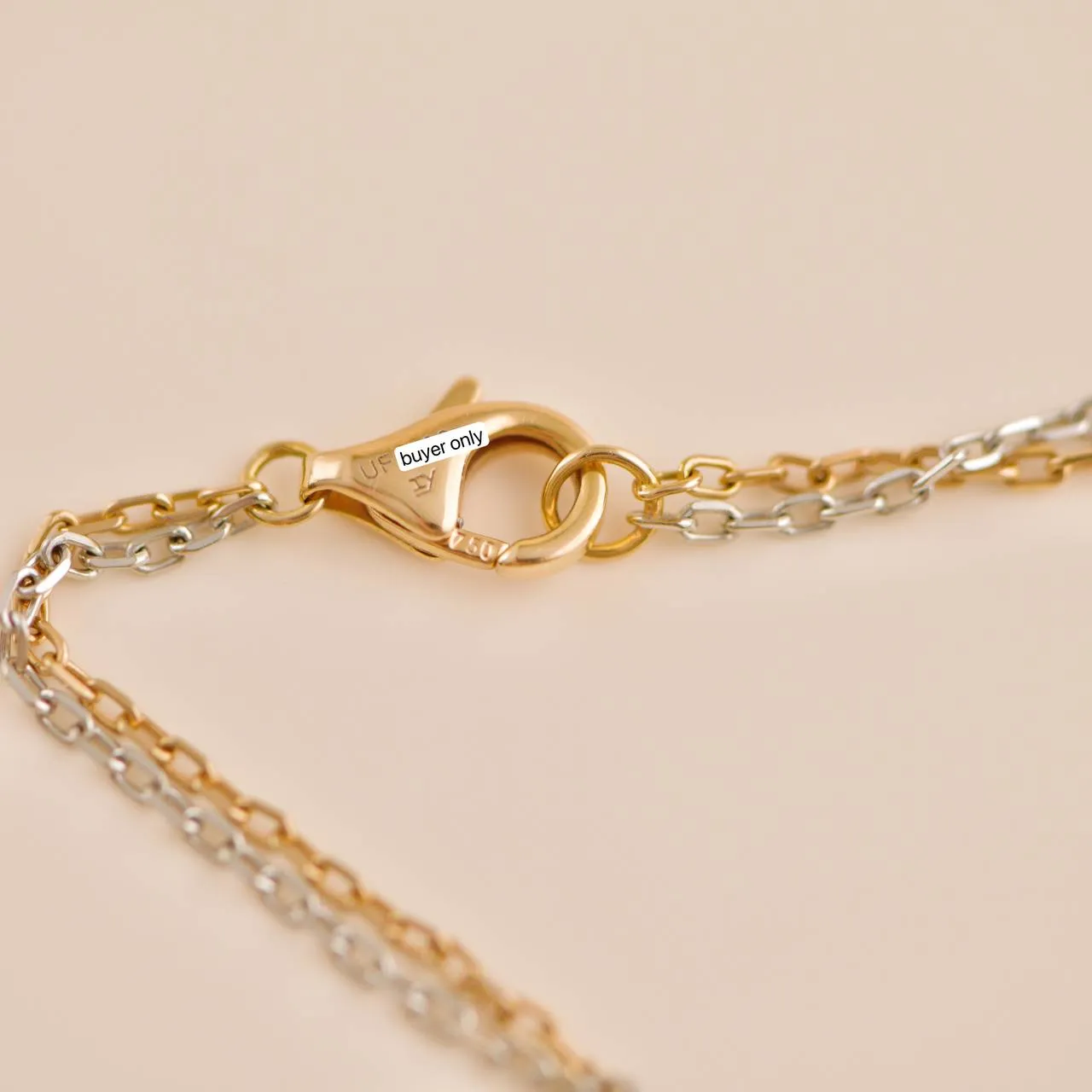 Cartier Love 6 Diamonds 18k White and Rose Gold Necklace