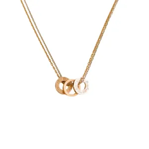 Cartier Love 6 Diamonds 18k White and Rose Gold Necklace
