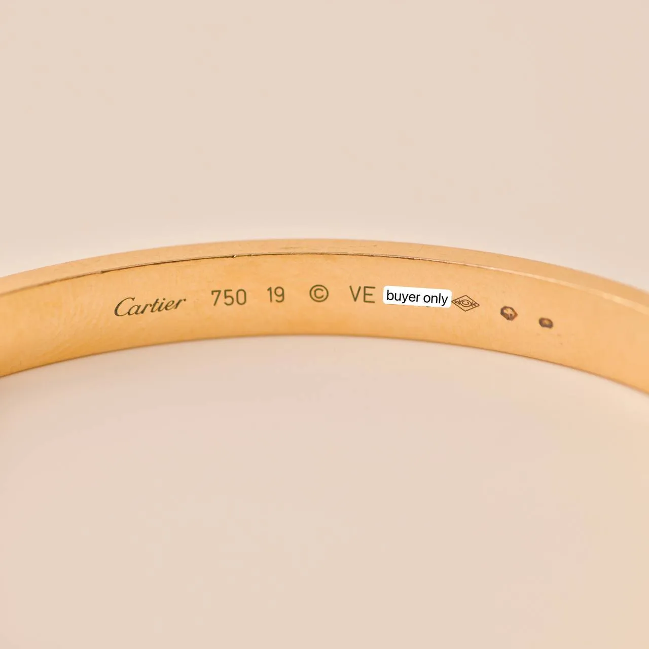 Cartier Love Bracelet 18K Rose Gold Size 19