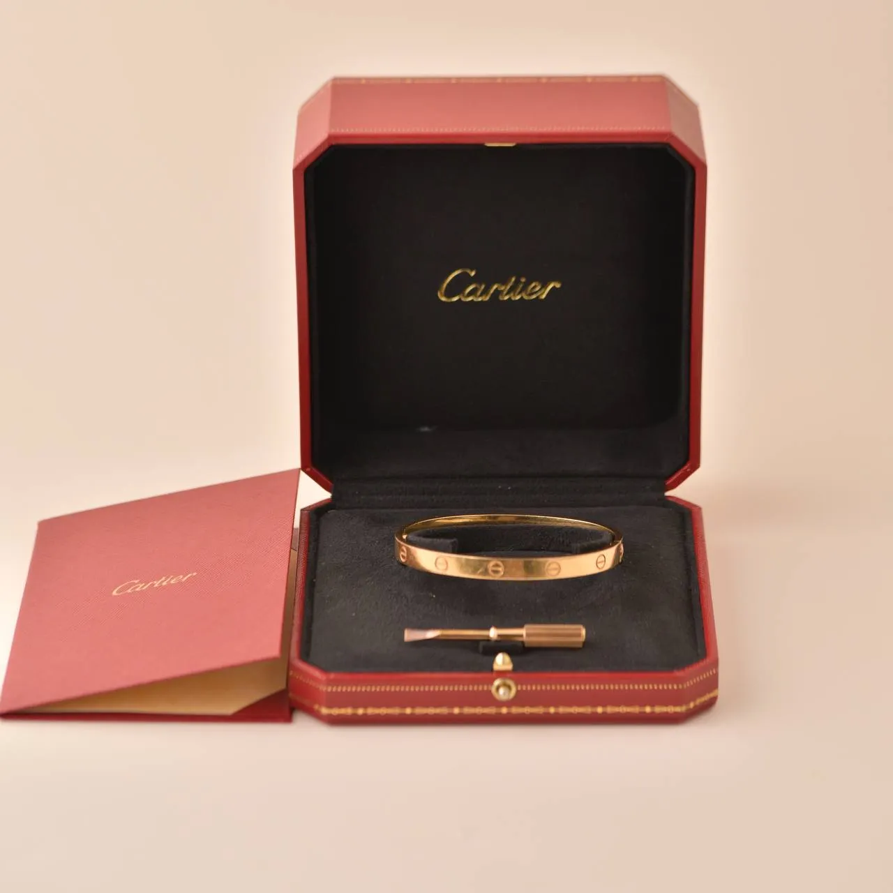 Cartier Love Bracelet 18K Rose Gold Size 19