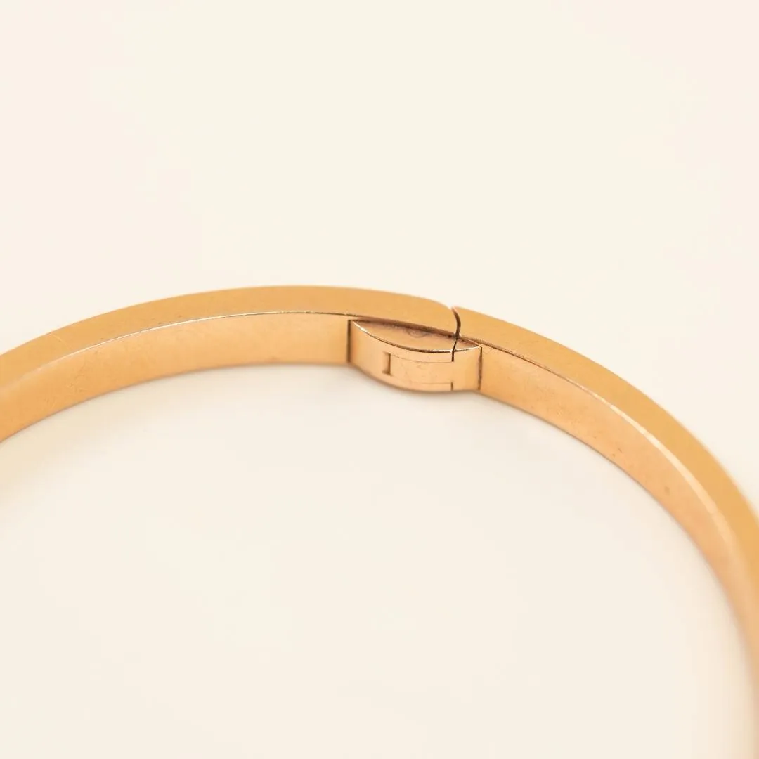 Cartier Love Pav?? Diamond 18k Rose Gold Bracelet Small Model Size 17