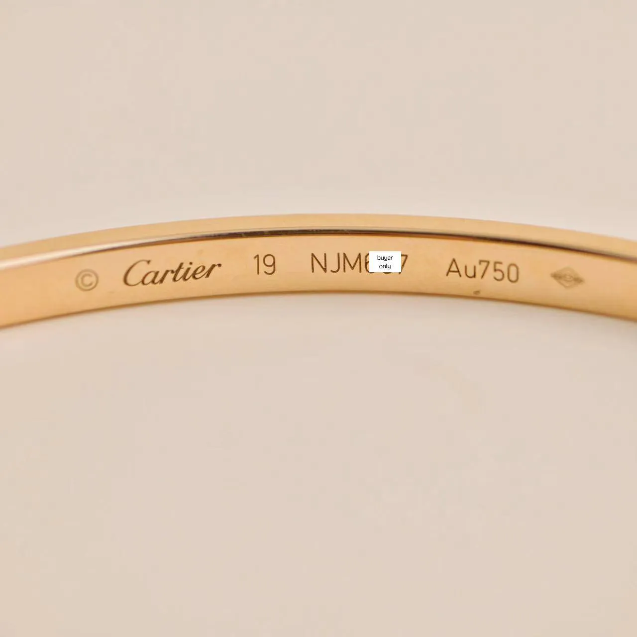 Cartier Love Rose Gold Small Model Bracelet Size 19
