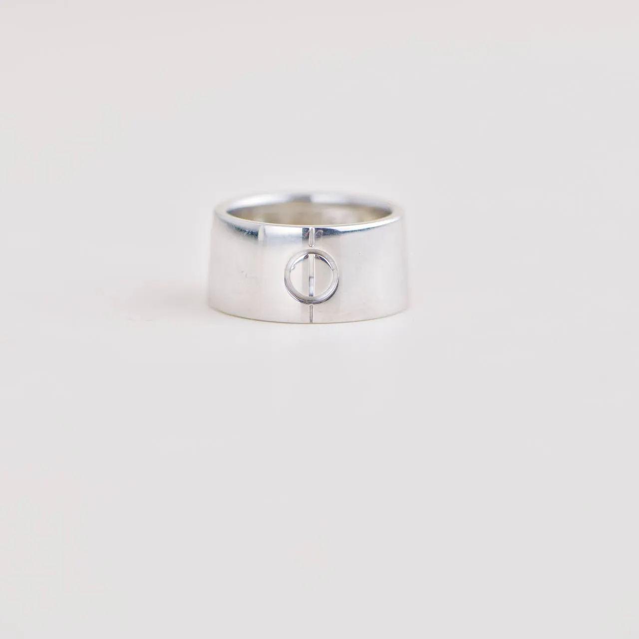 Cartier Love Wide White Gold Ring Size 53