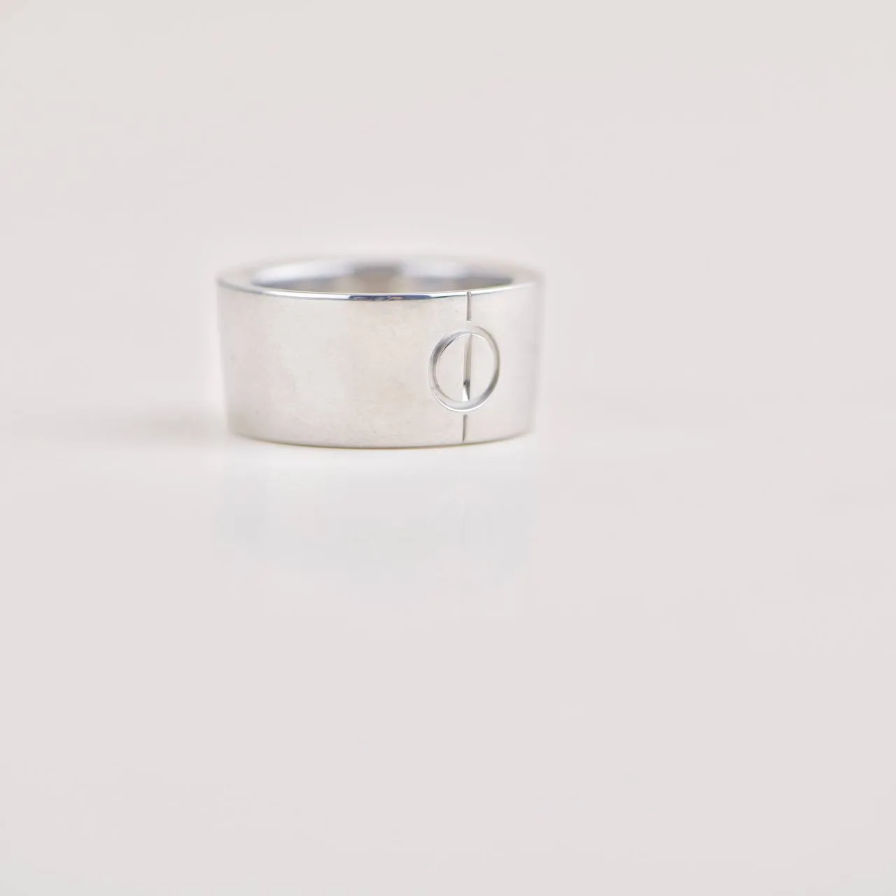 Cartier Love Wide White Gold Ring Size 53
