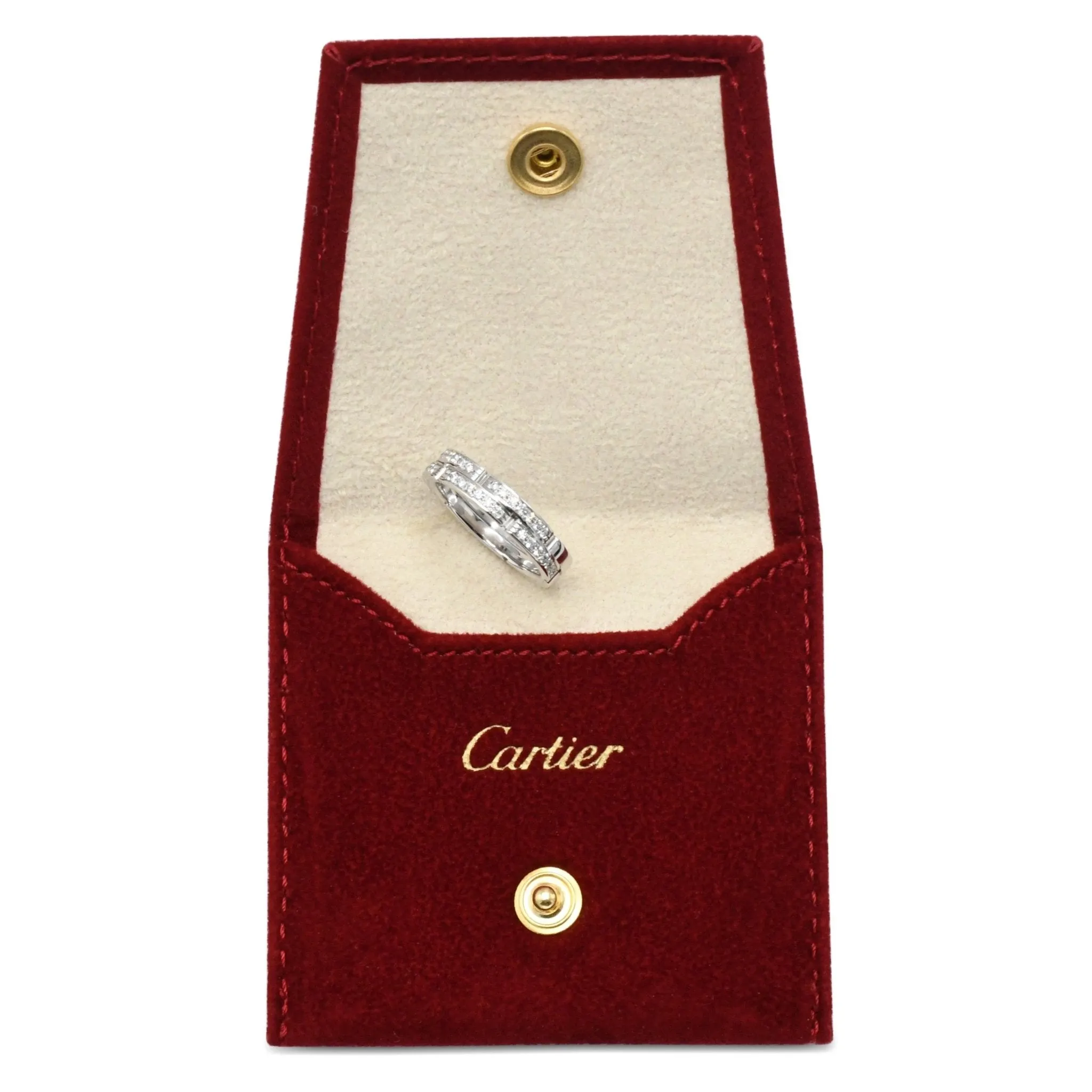 Cartier Maillon Panth??re Diamond Ring Size 53 - 18ct White Gold