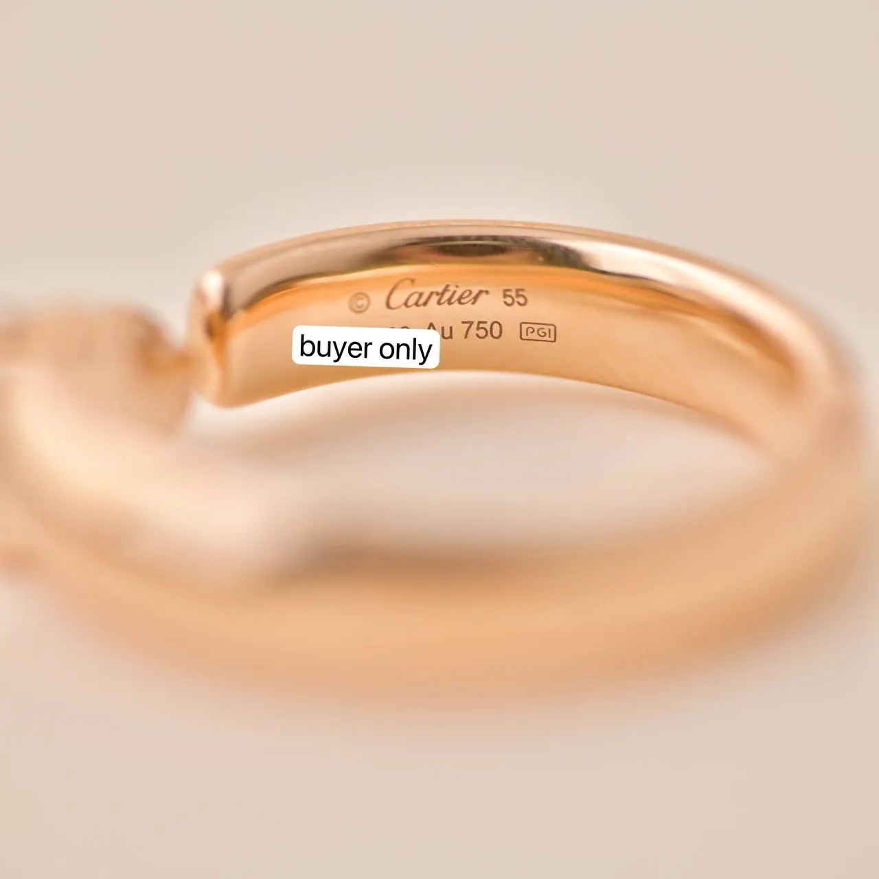 Cartier Panth??re de Cartier Rose Gold Ring Size 55