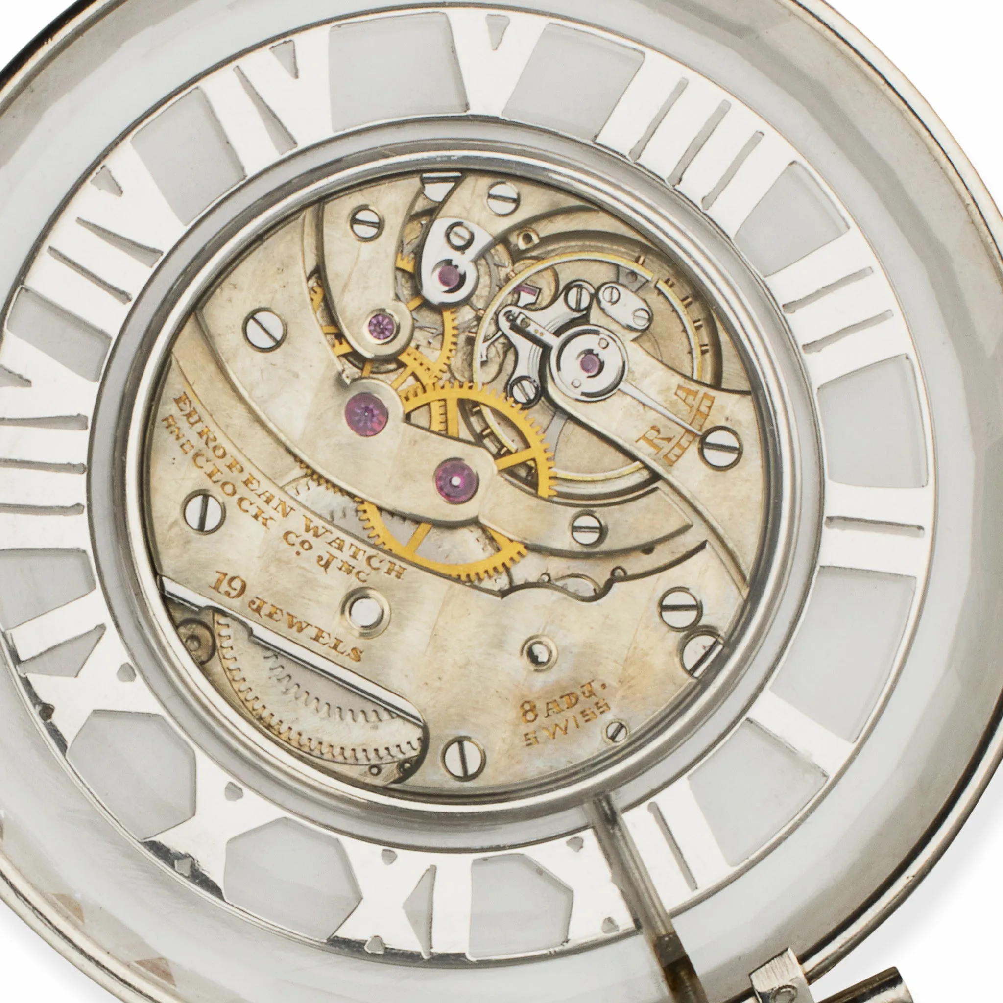 Cartier Paris Art Deco Rock Crystal Skeleton Watch