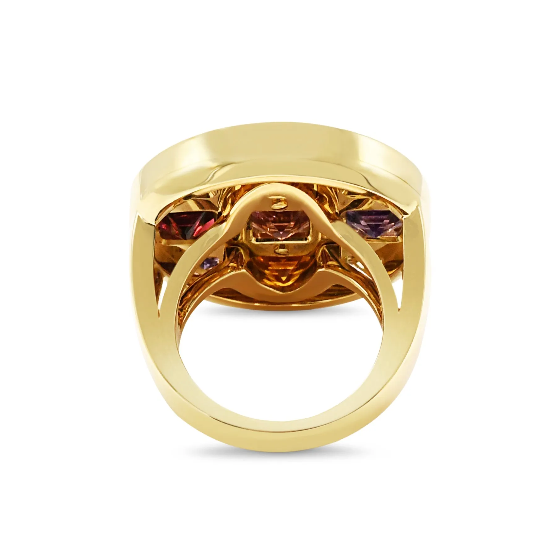 Cartier Pasha Multi Gem Set Circular Ring - 18ct Yellow Gold