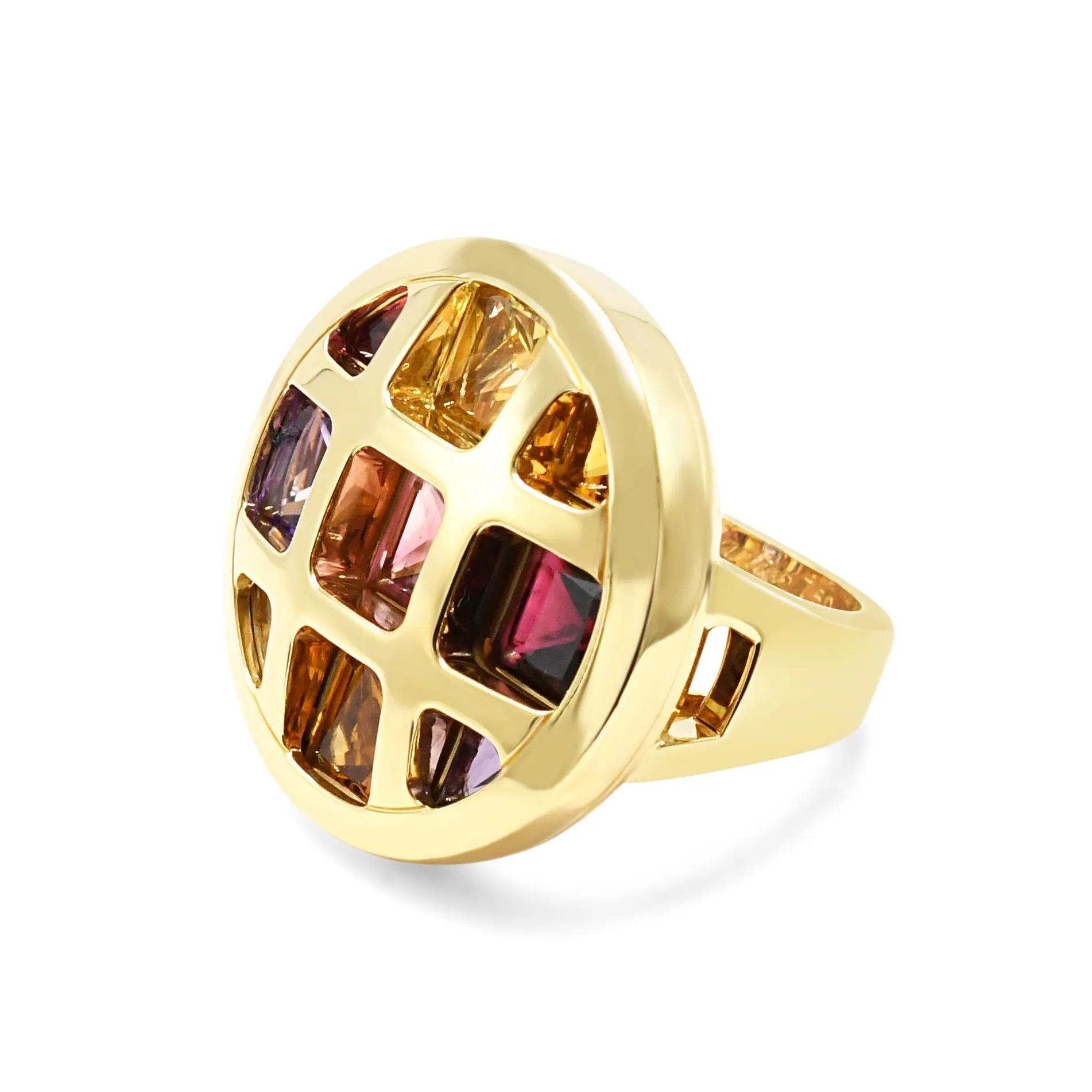 Cartier Pasha Multi Gem Set Circular Ring - 18ct Yellow Gold