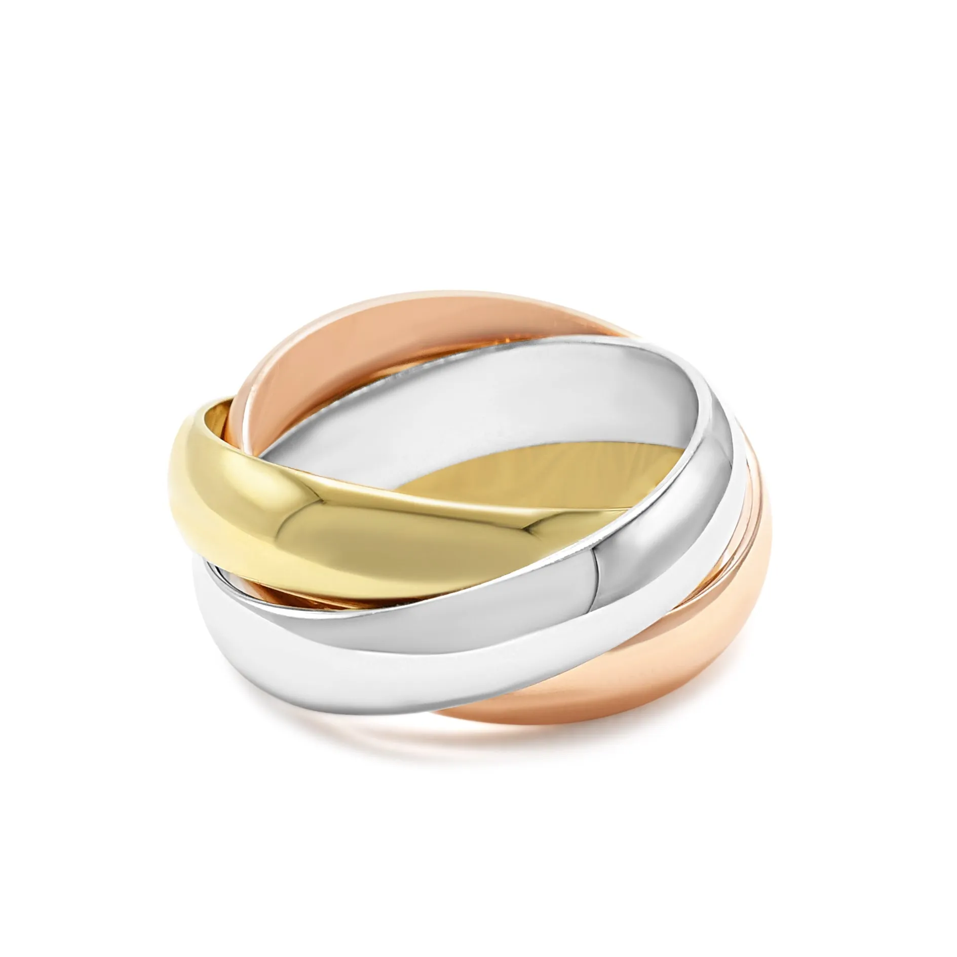 Cartier Trinity Ring, Large Model Size 56 - 18ct Three Colour Gold