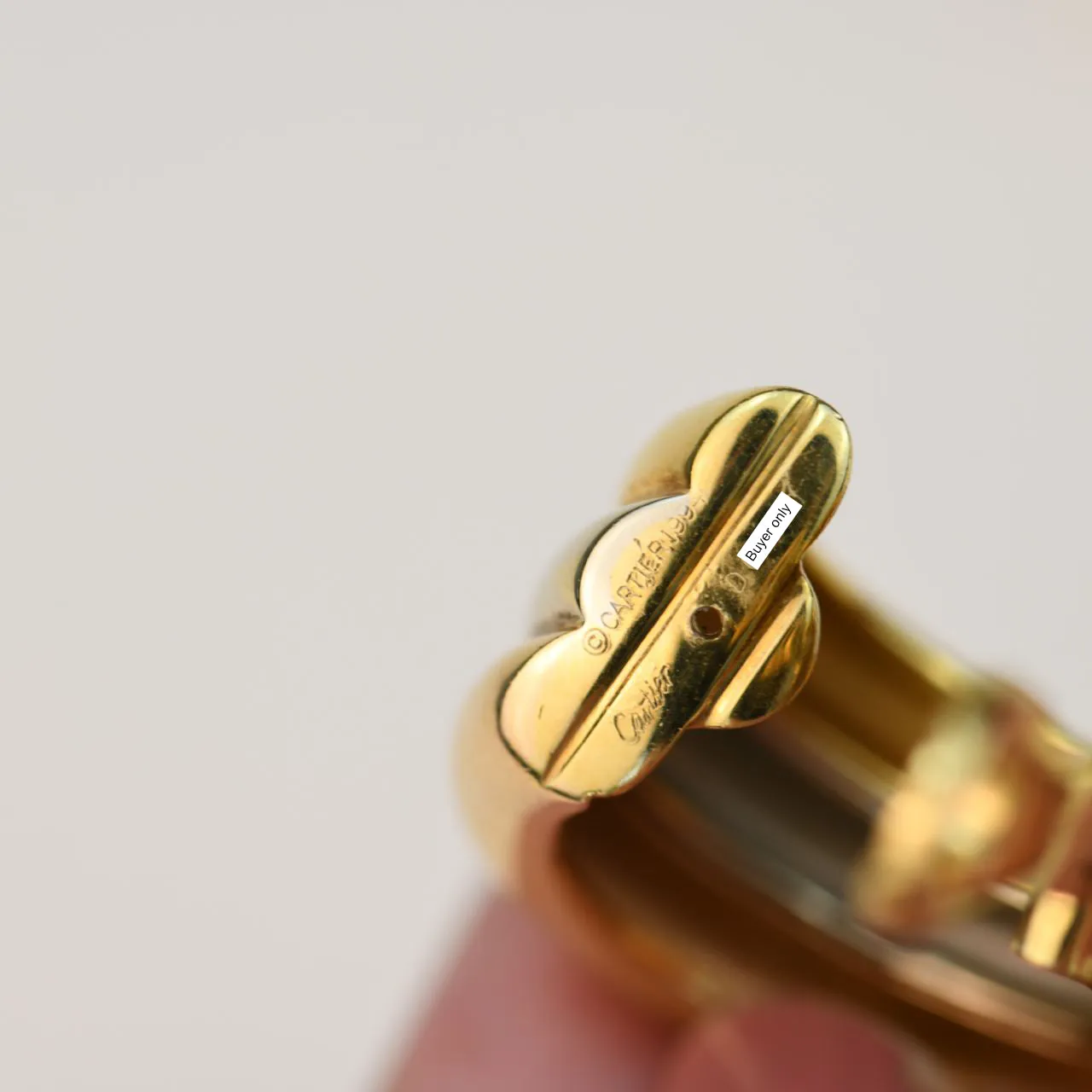 Cartier Vintage Trinity 18K Yellow White & Rose Gold Earring