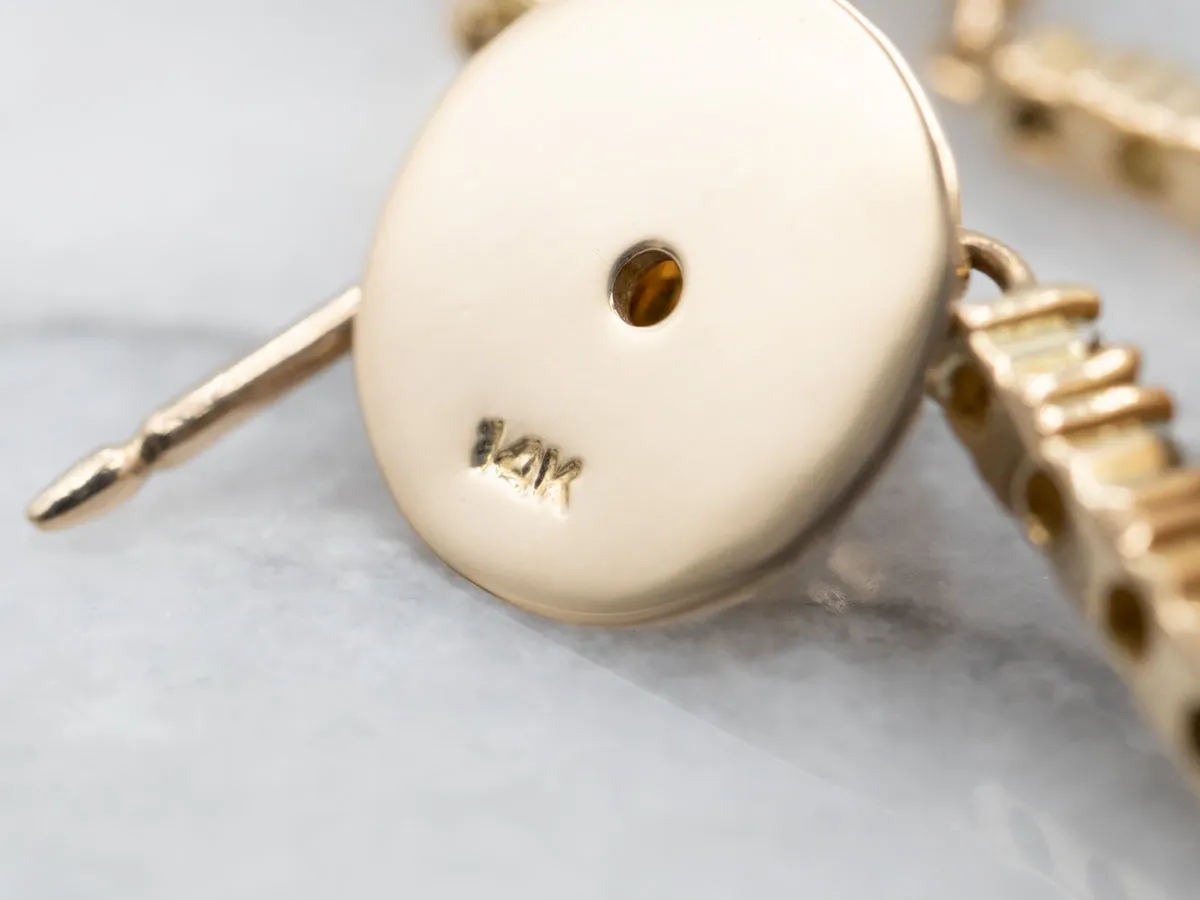 Champagne Pearl and Diamond Statement Earrings