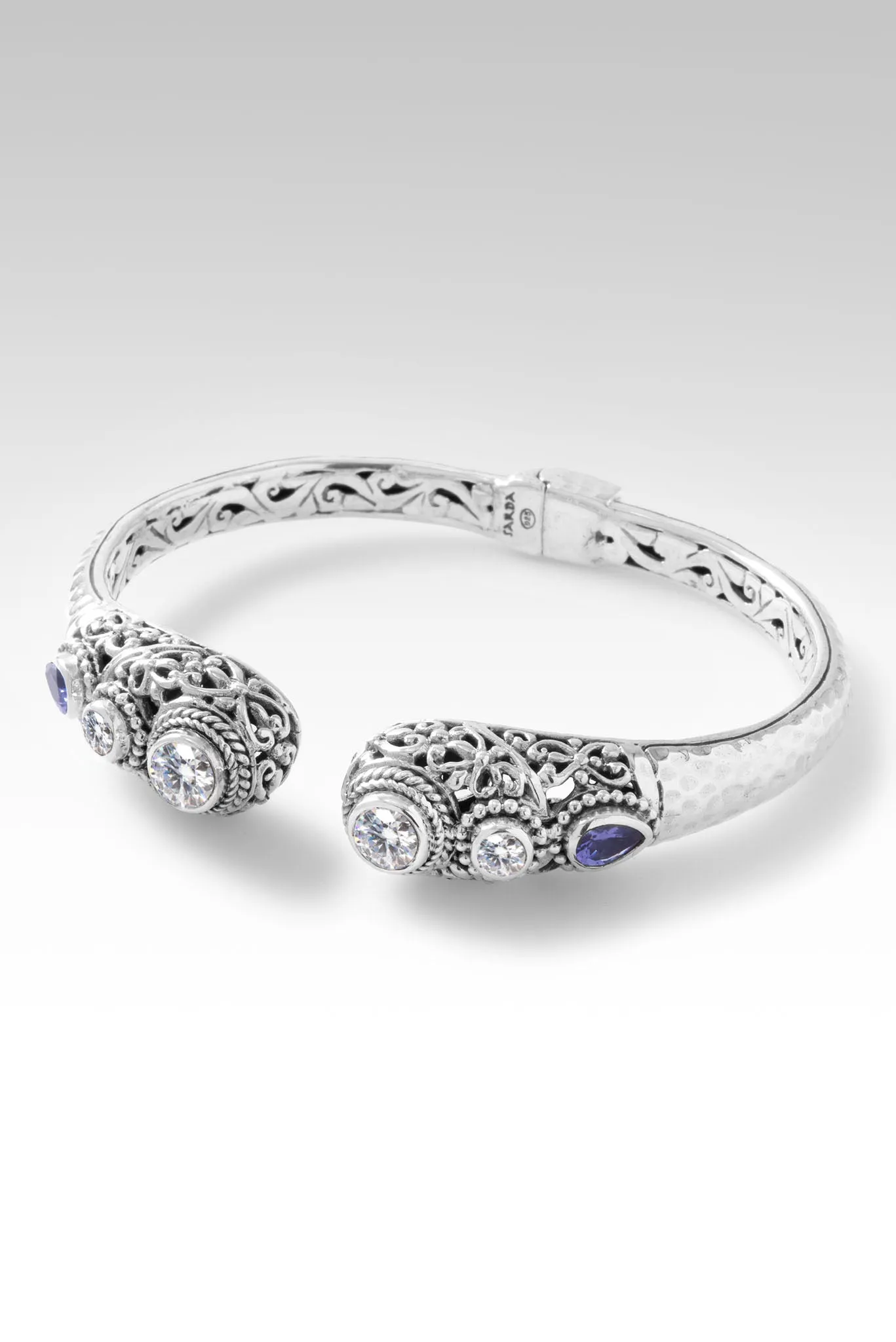 Cheerful Heart Tip-to-Tip Bracelet? in Moissanite & Tanzanite