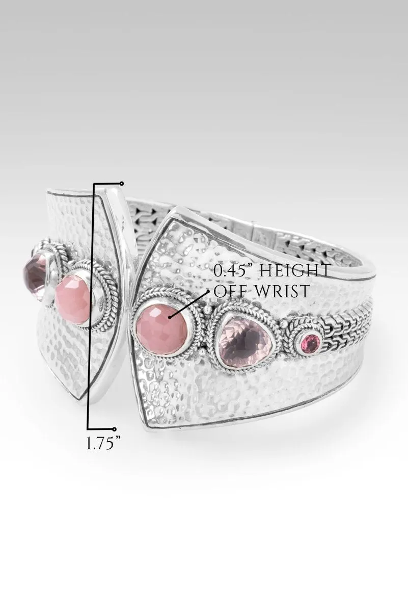 Choose Love Bangle Bracelet? in Ballet Blush Quartz, Rose Quartz & Pale Plum? Mystic Topaz