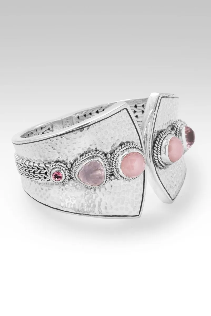 Choose Love Bangle Bracelet? in Ballet Blush Quartz, Rose Quartz & Pale Plum? Mystic Topaz