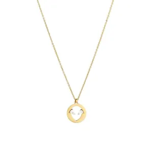 Cosmo Martian 18K Gold Plated Necklace w. Zirconia