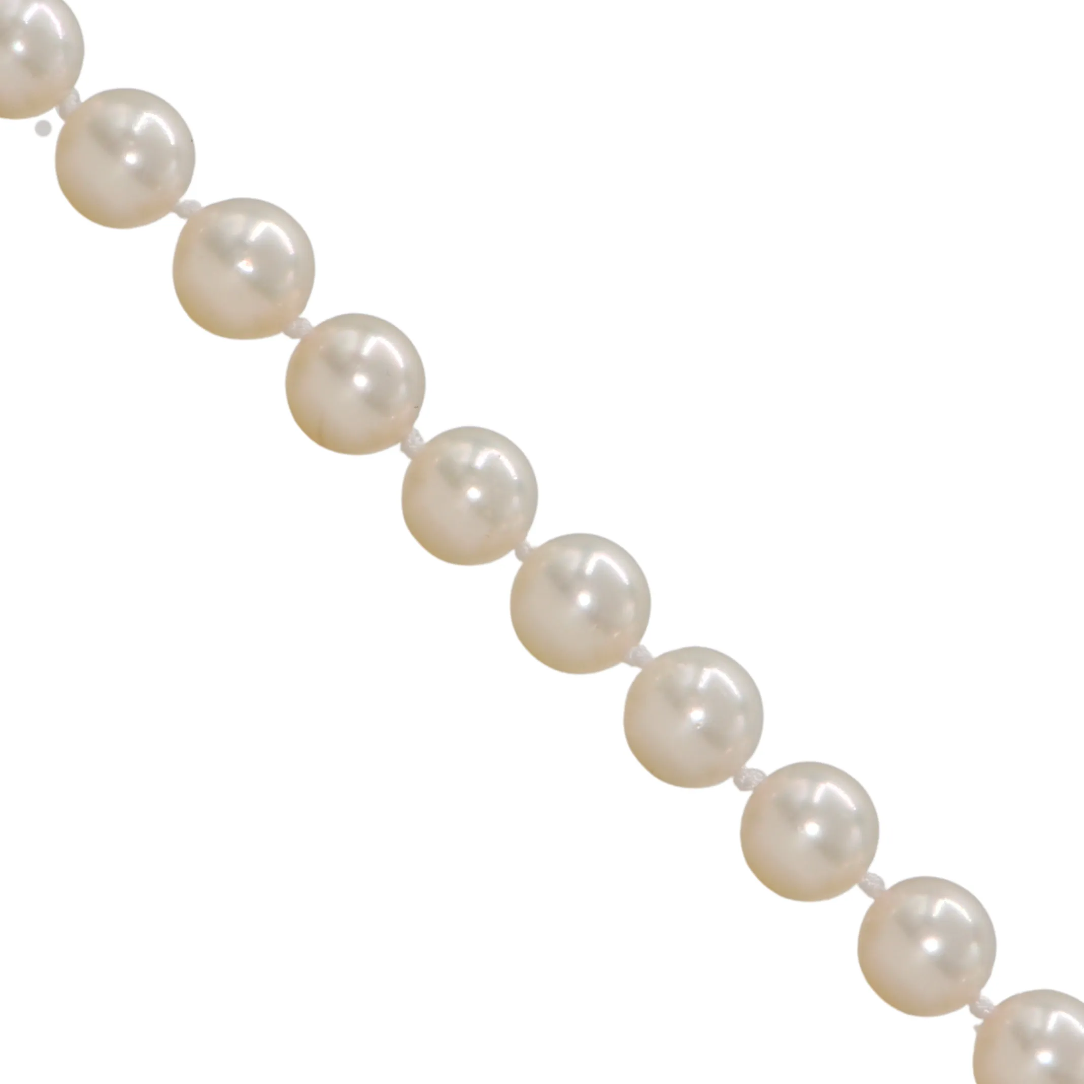 Daisy Exclusive 16" 7.5-8.0mm Single Strand Japanese Cultured Pearl Necklace with 14k Gold Box clasp