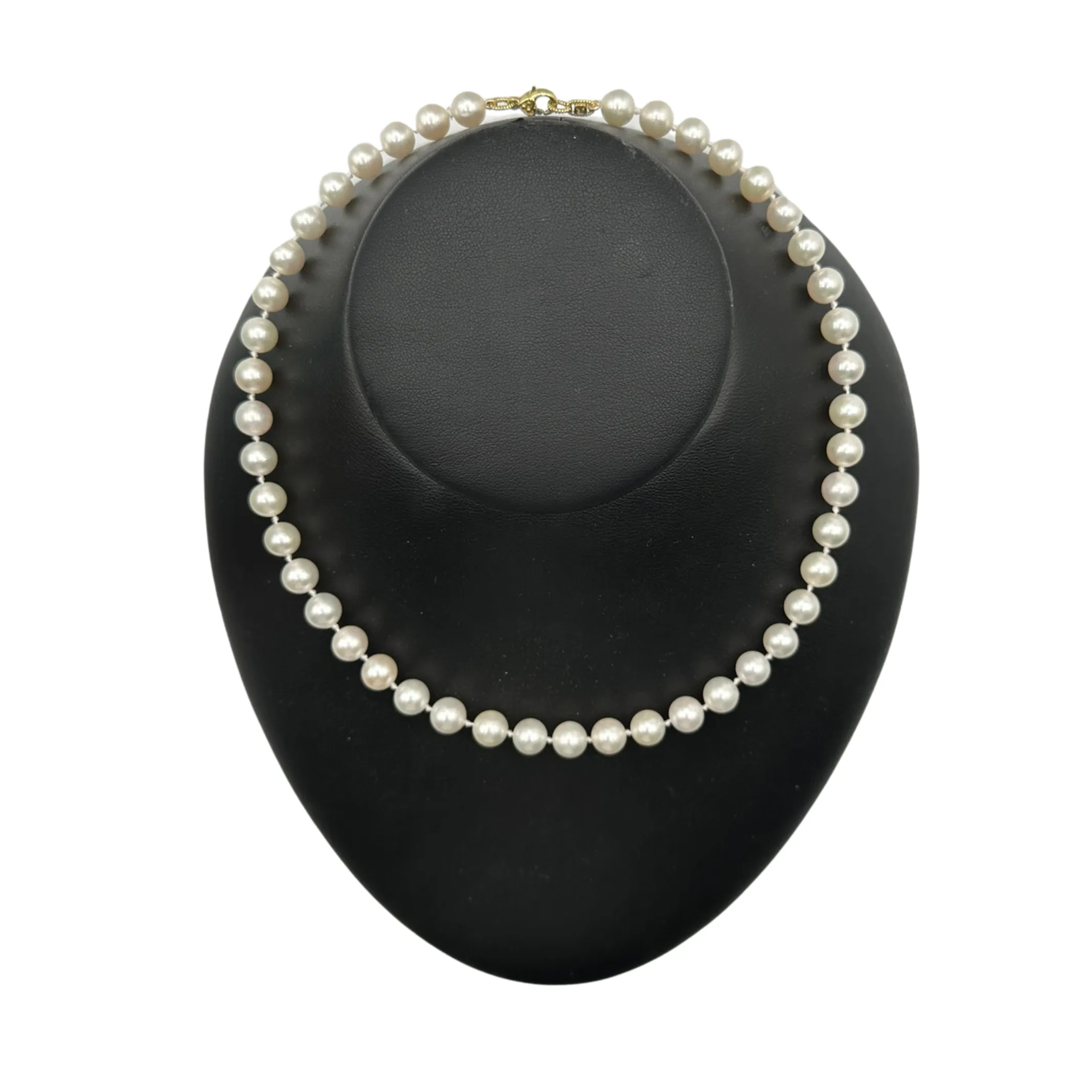 Daisy Exclusive 17" 7.5-8.0mm Single Strand Japanese Cultured Pearl Necklace with 18k Gold Lobster Clasp