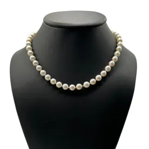 Daisy Exclusive 17" 7.5-8.0mm Single Strand Japanese Cultured Pearl Necklace with 18k Gold Lobster Clasp