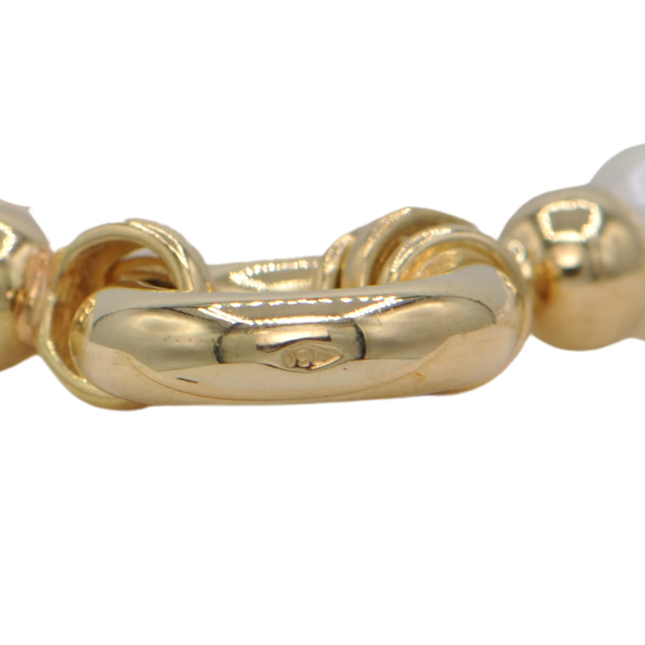 Daisy Exclusive 19" 7.5-8.0mm Single Strand Japanese Cultured Pearl Necklace with 18k Gold Spring Ring Clasp