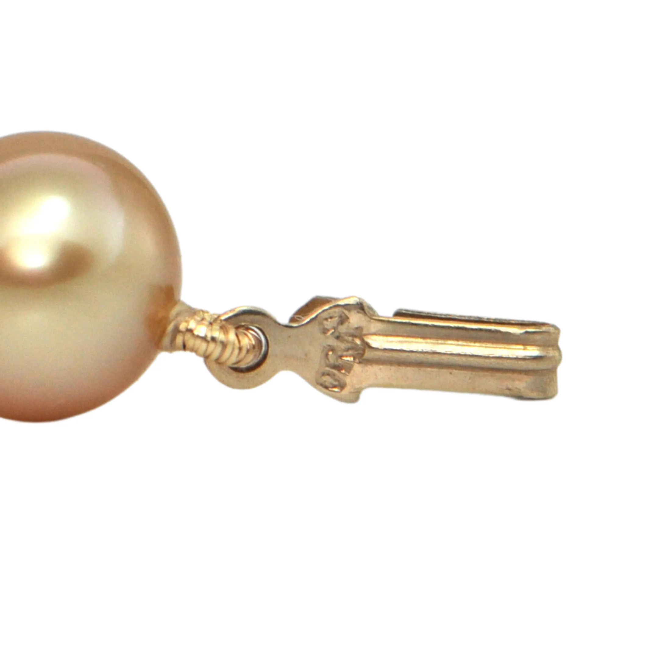 Daisy Exclusive AAA Golden South Sea Cultured Pearl Necklace with 18K Gold Clasp