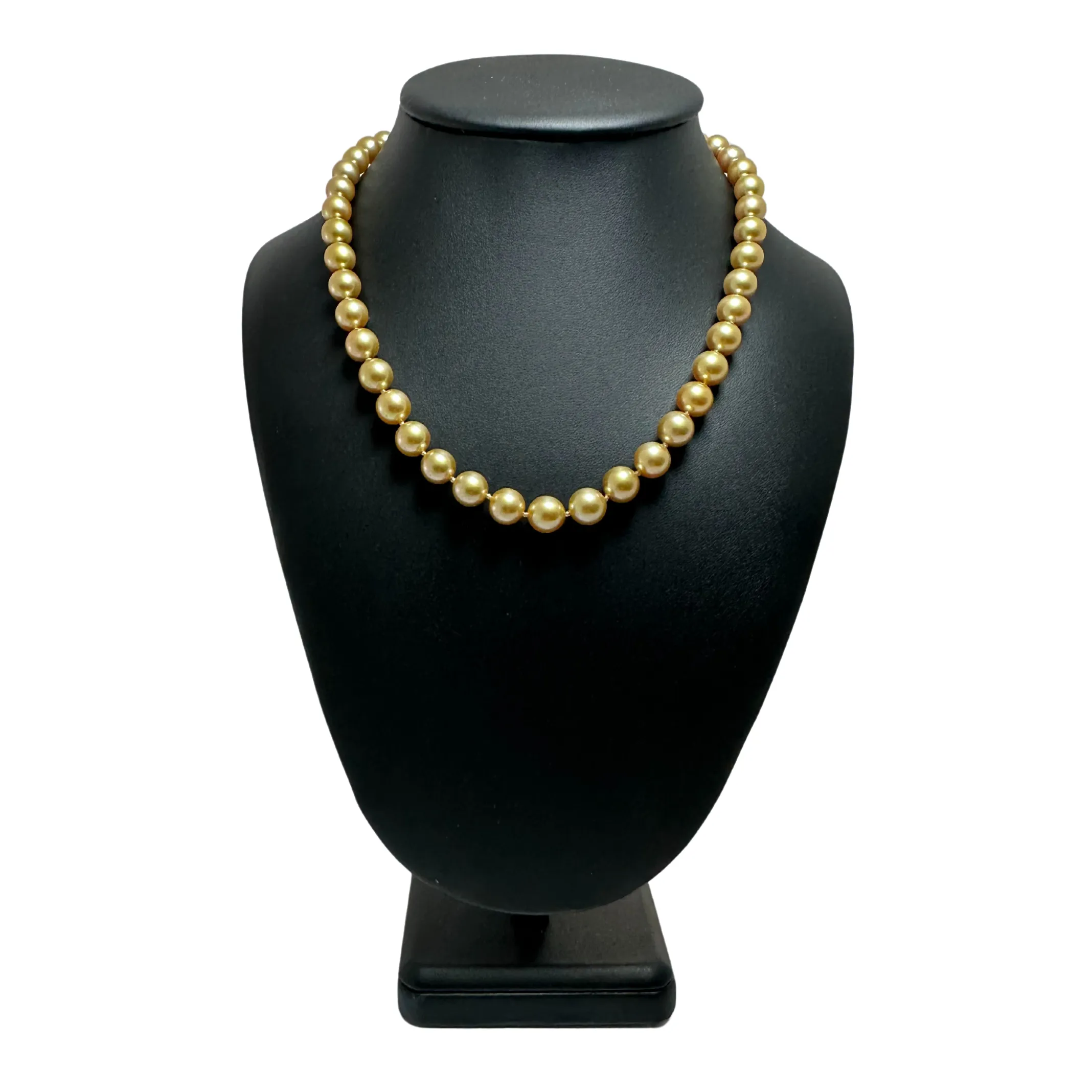 Daisy Exclusive AAA Golden South Sea Cultured Pearl Necklace with 18K Gold Clasp