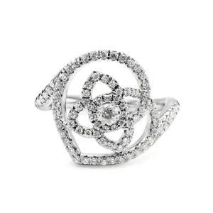 De Beers Enchanted Lotus Diamond Ring - 18ct White Gold