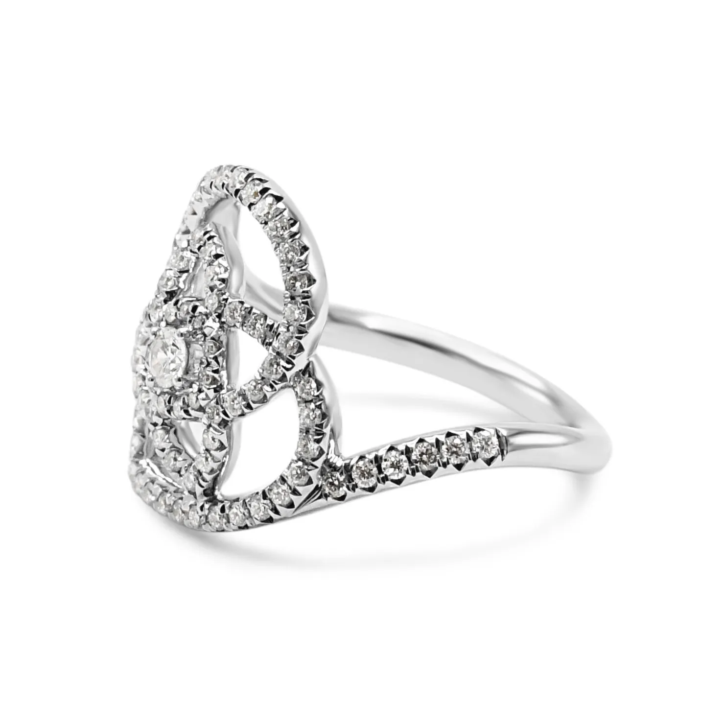 De Beers Enchanted Lotus Diamond Ring - 18ct White Gold