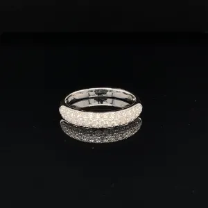 Diamond Pave Stackable Wedding Band in 18k White Gold - (#100-RGDIA 657314)