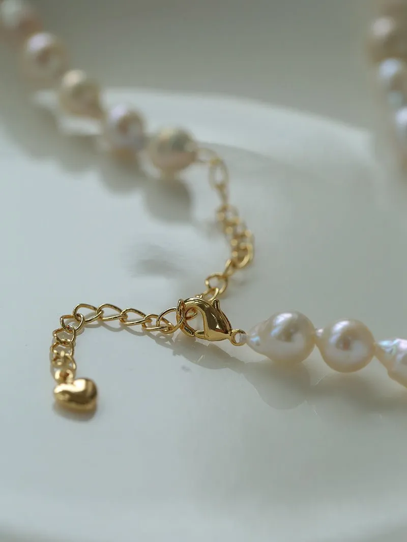 Drop Baroque Pearl Seiko Ruby Pendant Necklace