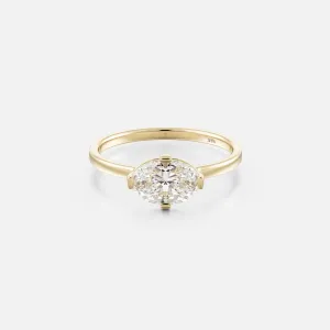 Ema Ring with 1.00ct Natural Diamond in Gold