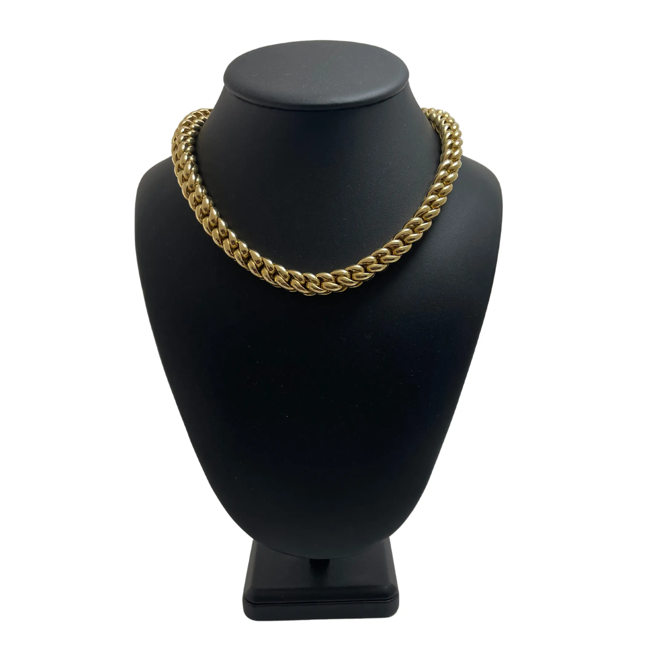 Estate 18K Gold Rounded Curb Link Necklace