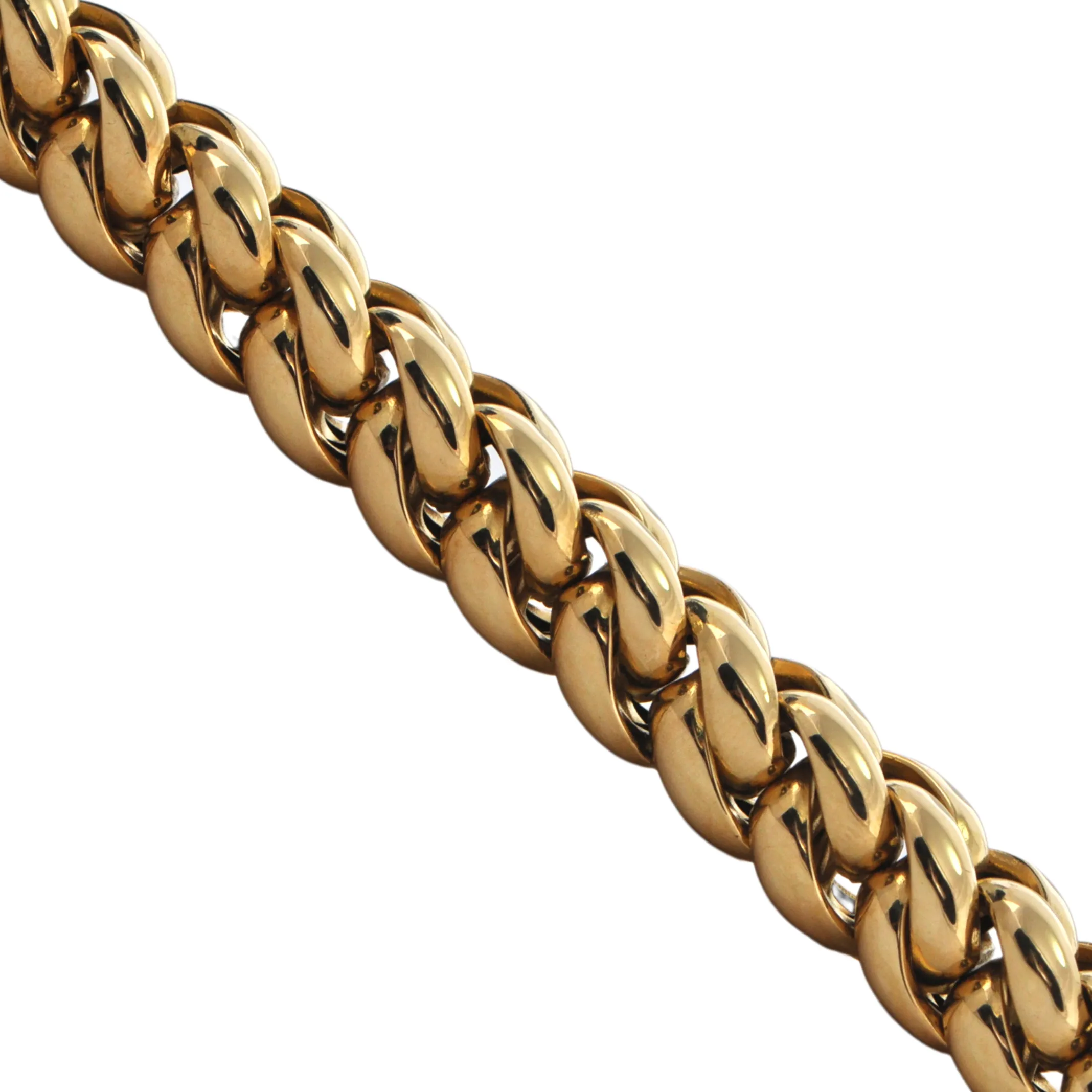 Estate 18K Gold Rounded Curb Link Necklace