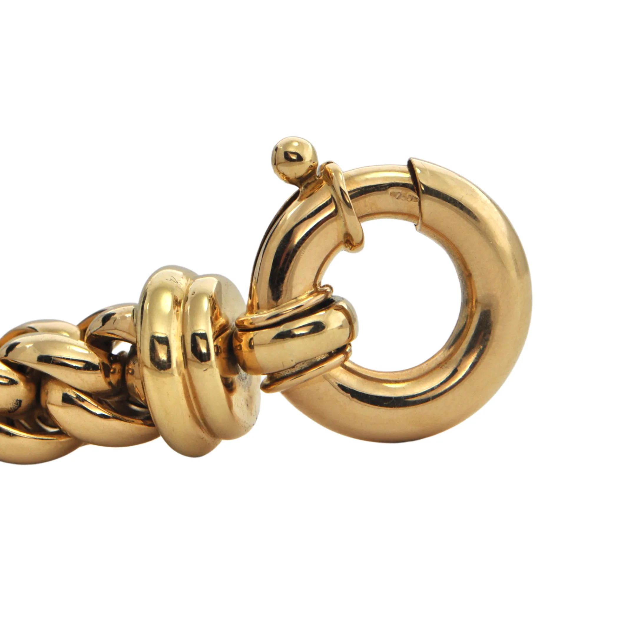 Estate 18K Gold Rounded Curb Link Necklace